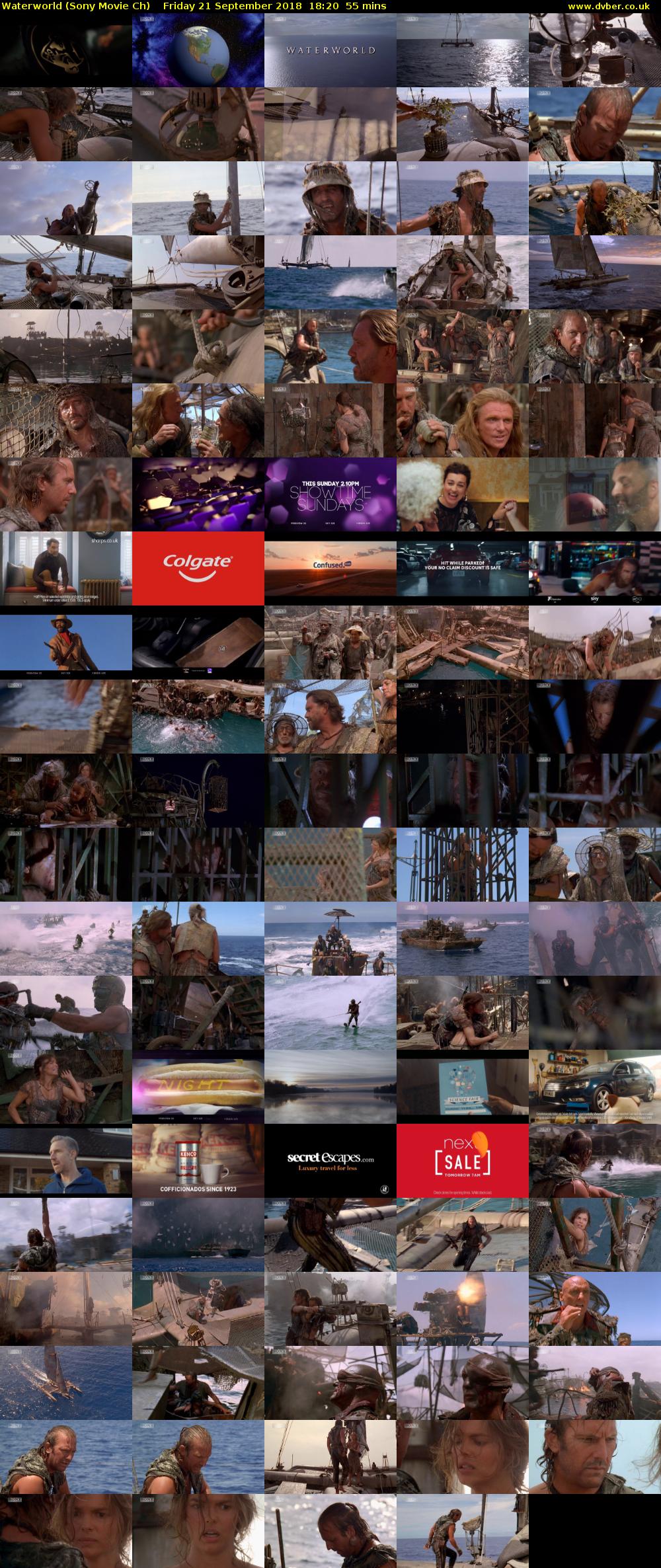Waterworld (Sony Movie Ch) Friday 21 September 2018 18:20 - 19:15
