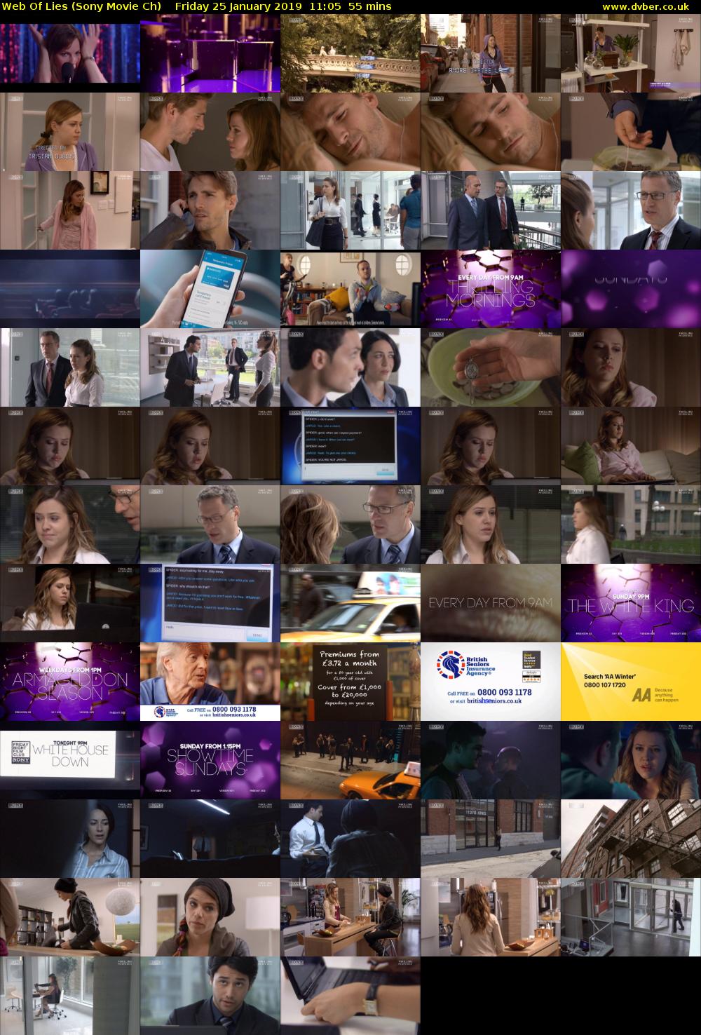 Web Of Lies (Sony Movie Ch) Friday 25 January 2019 11:05 - 12:00