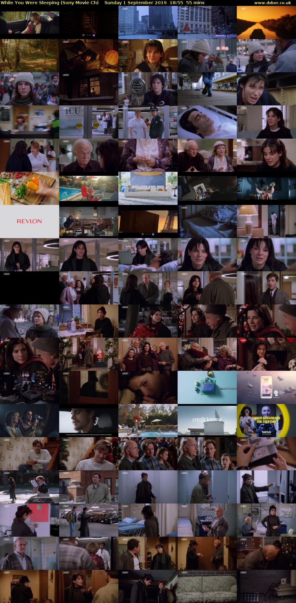 While You Were Sleeping (Sony Movie Ch) Sunday 1 September 2019 18:55 - 19:50