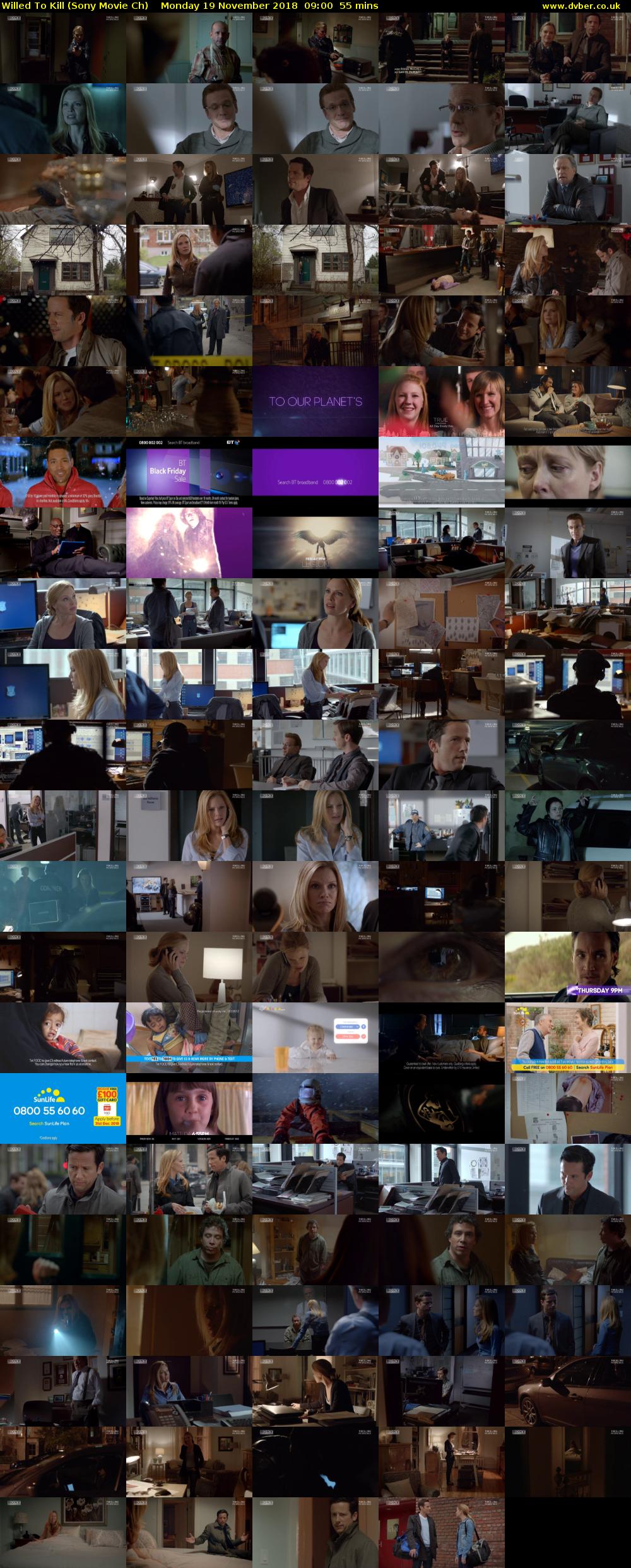 Willed To Kill (Sony Movie Ch) Monday 19 November 2018 09:00 - 09:55