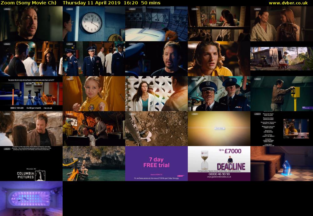 Zoom (Sony Movie Ch) Thursday 11 April 2019 16:20 - 17:10
