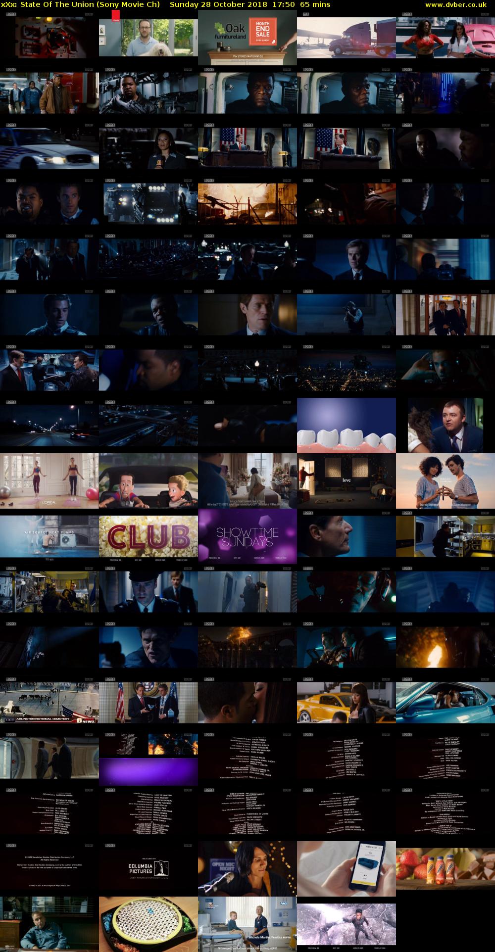 xXx: State Of The Union (Sony Movie Ch) Sunday 28 October 2018 17:50 - 18:55