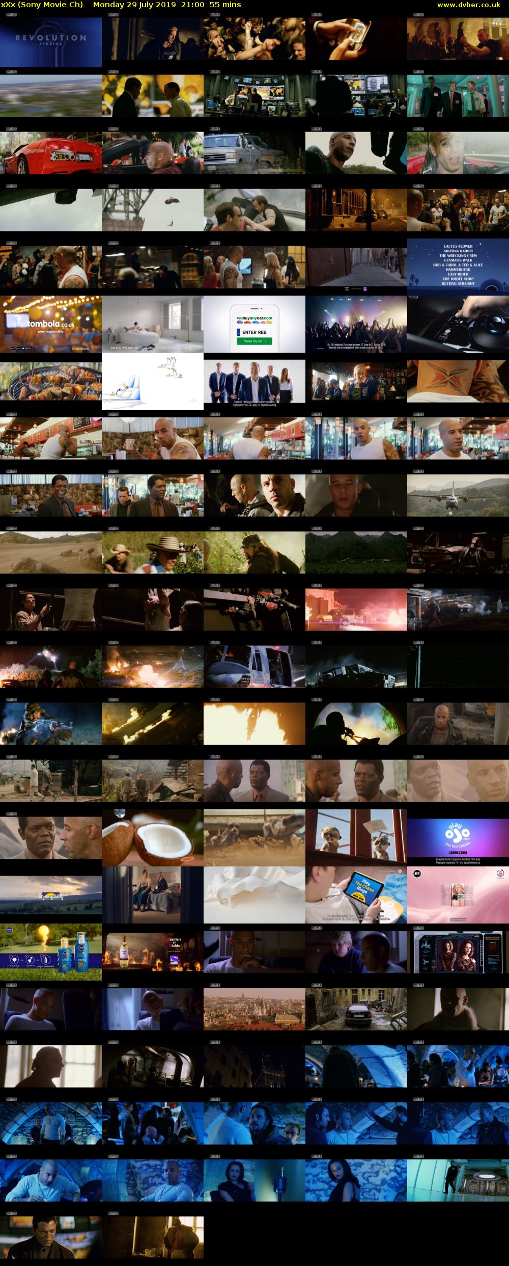 xXx (Sony Movie Ch) Monday 29 July 2019 21:00 - 21:55