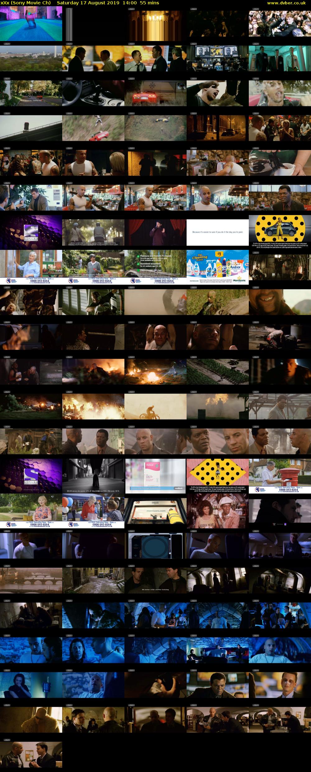 xXx (Sony Movie Ch) Saturday 17 August 2019 14:00 - 14:55
