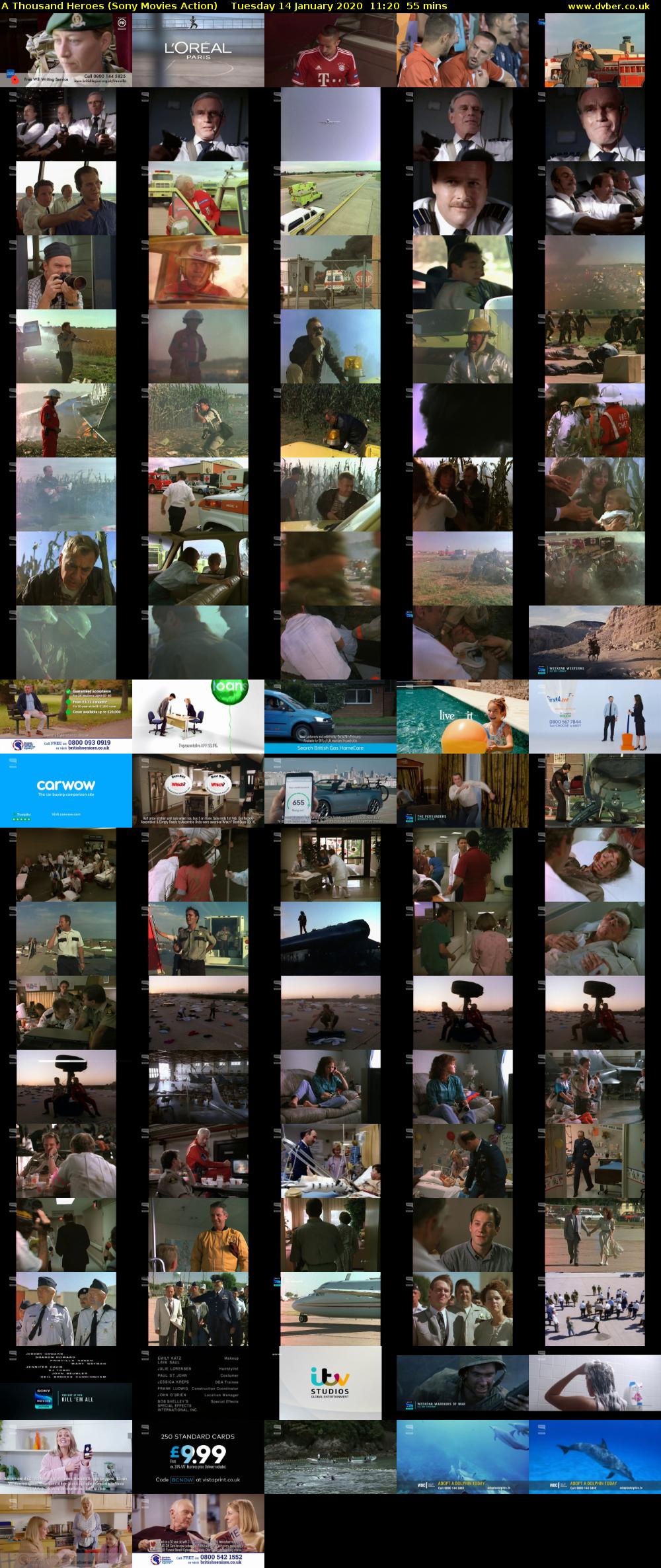 A Thousand Heroes (Sony Movies Action) Tuesday 14 January 2020 11:20 - 12:15