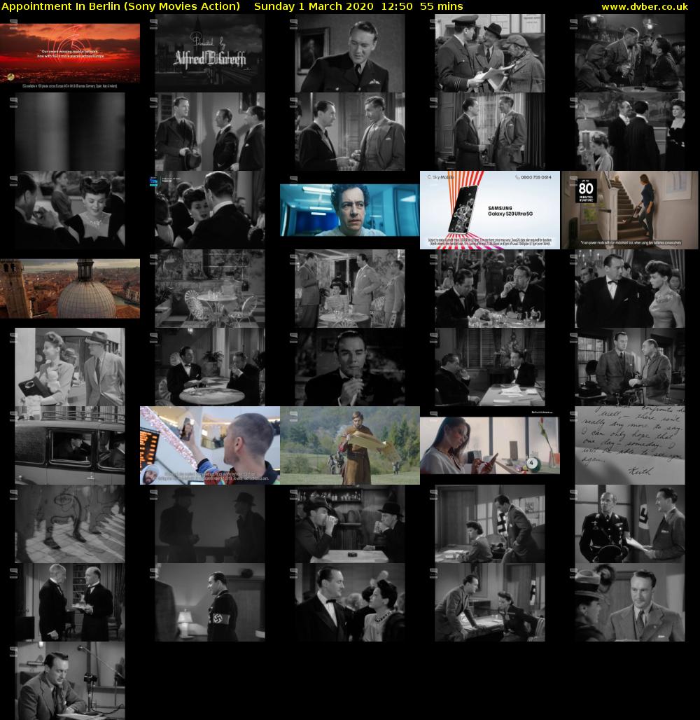 Appointment In Berlin (Sony Movies Action) Sunday 1 March 2020 12:50 - 13:45
