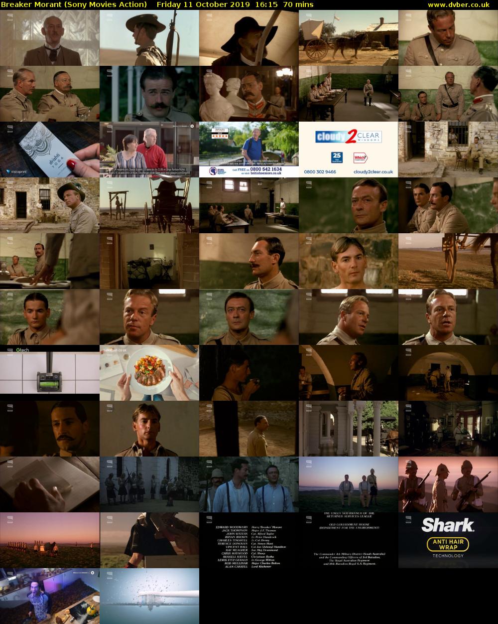Breaker Morant (Sony Movies Action) Friday 11 October 2019 16:15 - 17:25