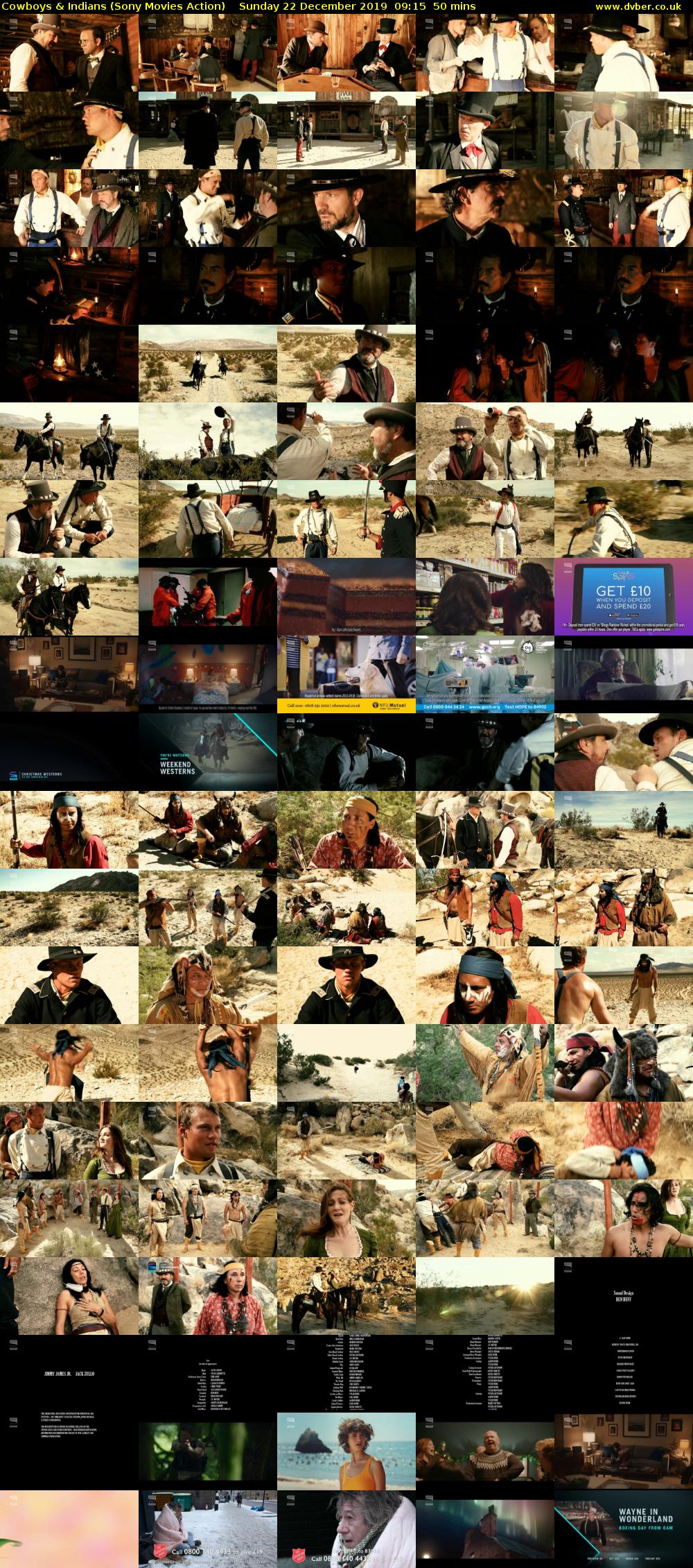 Cowboys & Indians (Sony Movies Action) Sunday 22 December 2019 09:15 - 10:05
