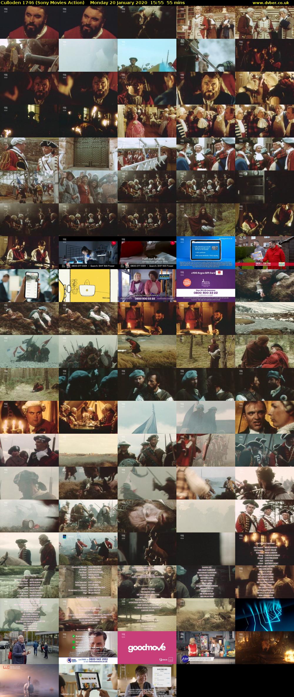 Culloden 1746 (Sony Movies Action) Monday 20 January 2020 15:55 - 16:50
