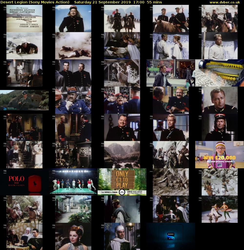 Desert Legion (Sony Movies Action) Saturday 21 September 2019 17:00 - 17:55