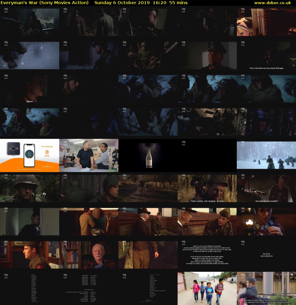 Everyman's War (Sony Movies Action) Sunday 6 October 2019 16:20 - 17:15
