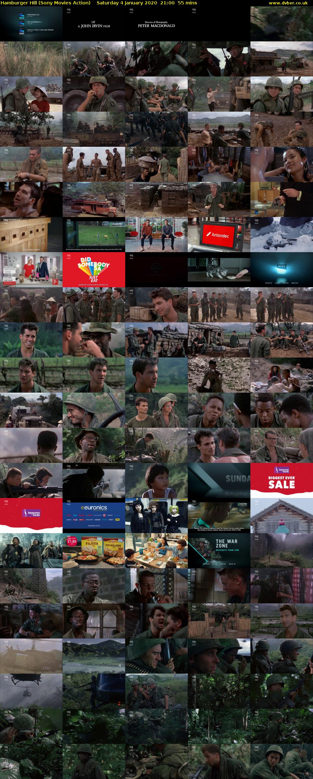 Hamburger Hill (Sony Movies Action) Saturday 4 January 2020 21:00 - 21:55
