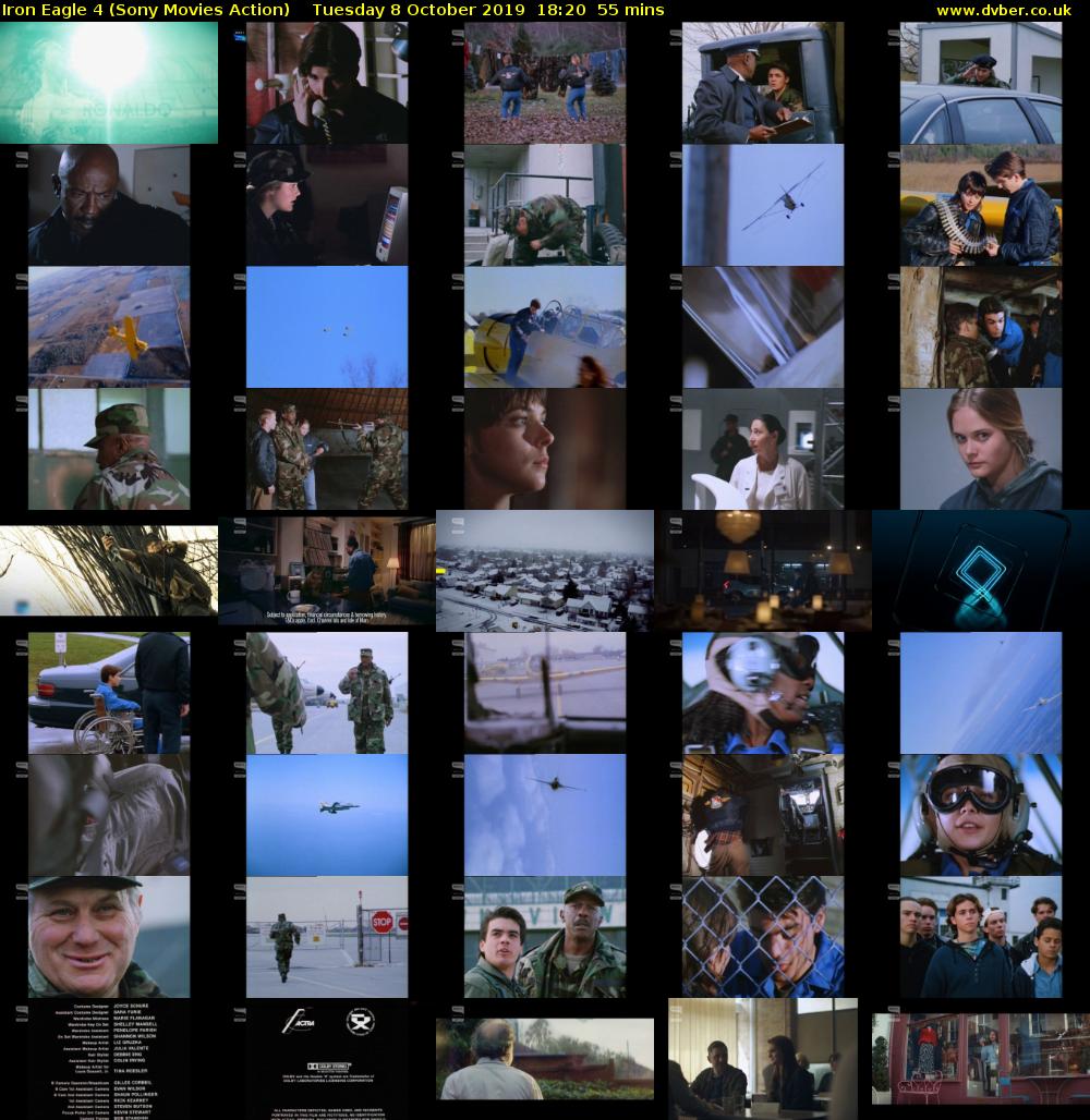 Iron Eagle 4 (Sony Movies Action) Tuesday 8 October 2019 18:20 - 19:15