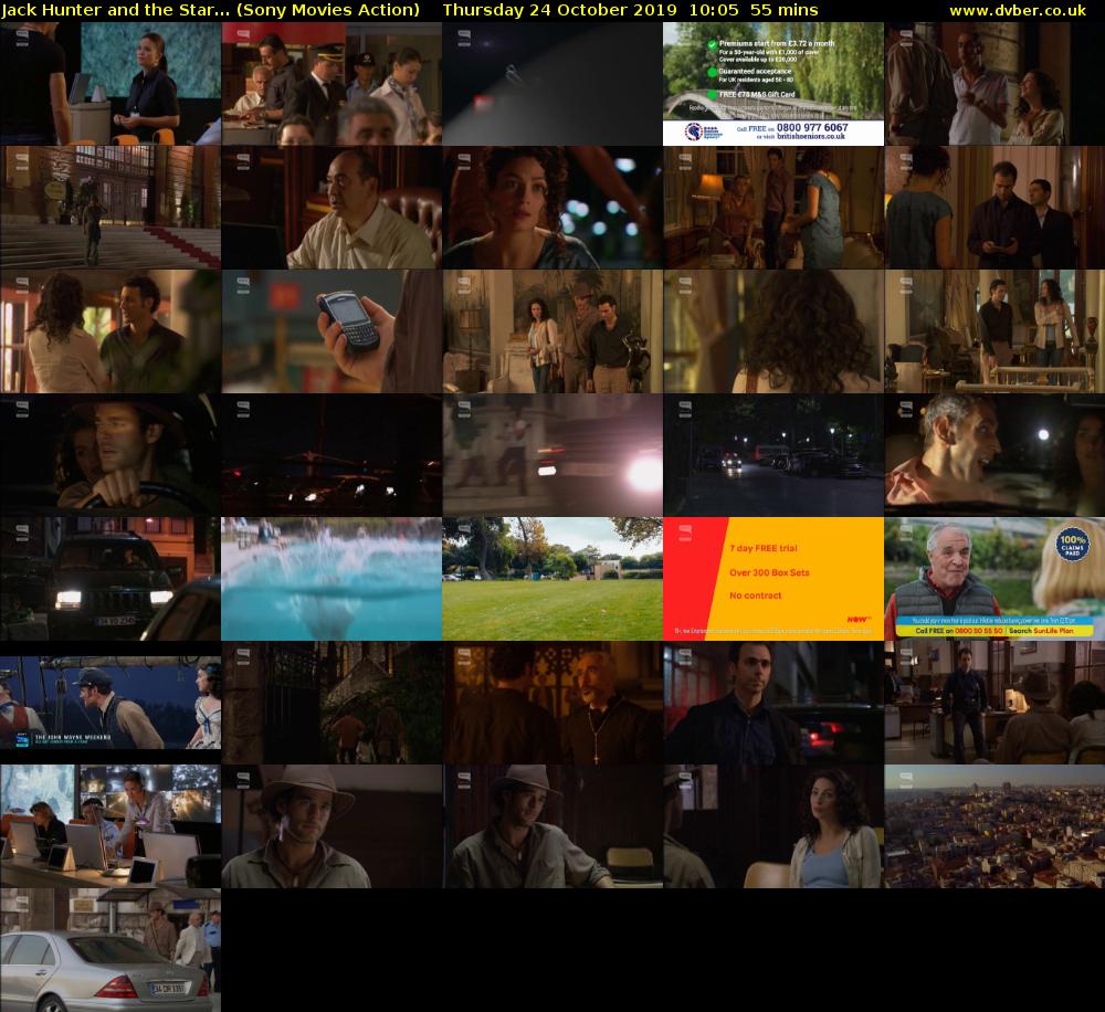 Jack Hunter and the Star... (Sony Movies Action) Thursday 24 October 2019 10:05 - 11:00