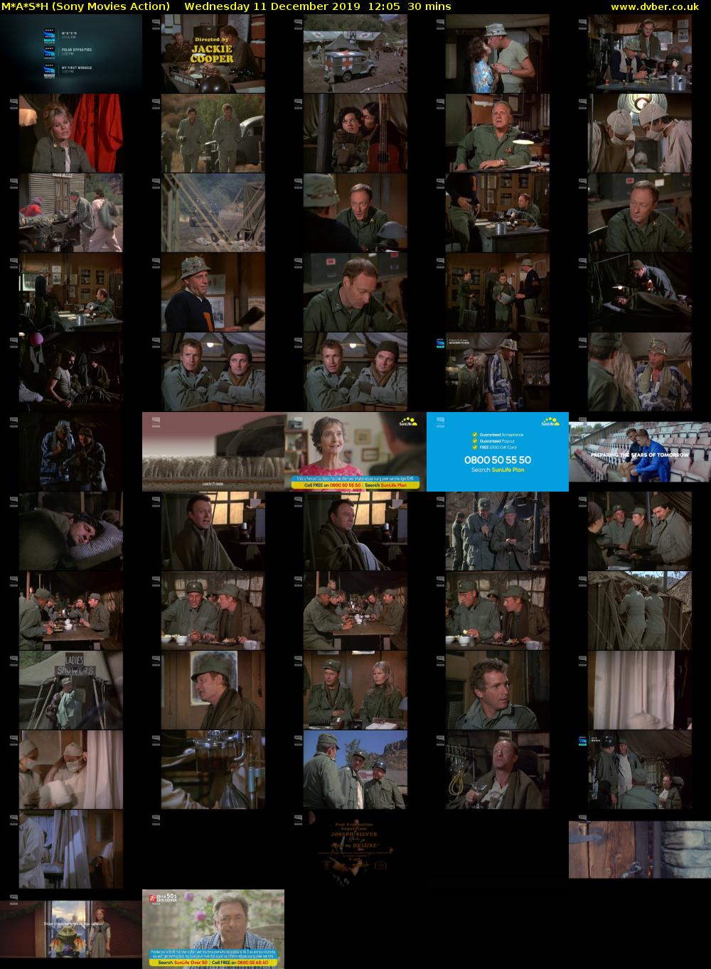 M*A*S*H (Sony Movies Action) Wednesday 11 December 2019 12:05 - 12:35