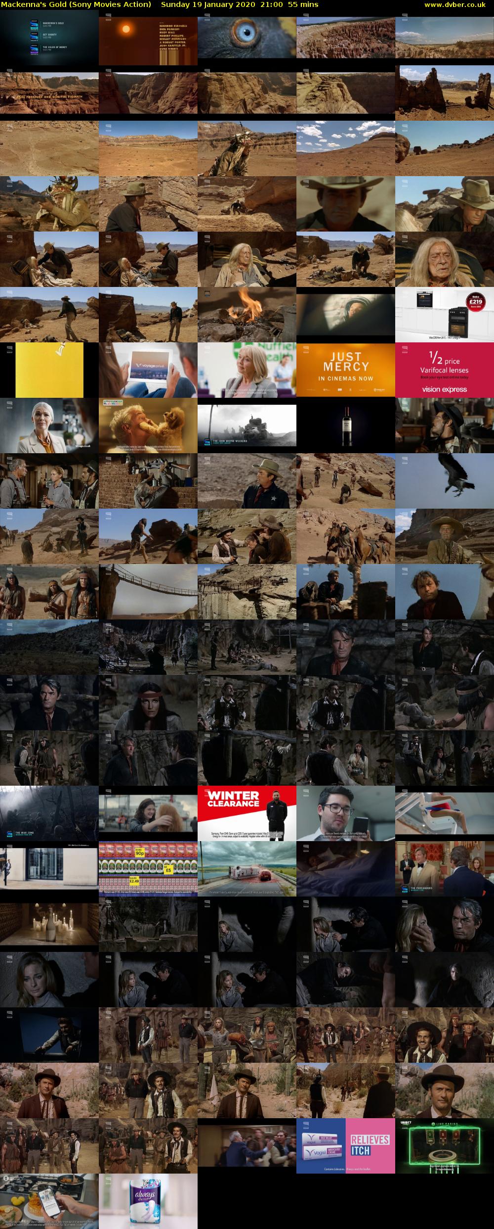 Mackenna's Gold (Sony Movies Action) Sunday 19 January 2020 21:00 - 21:55
