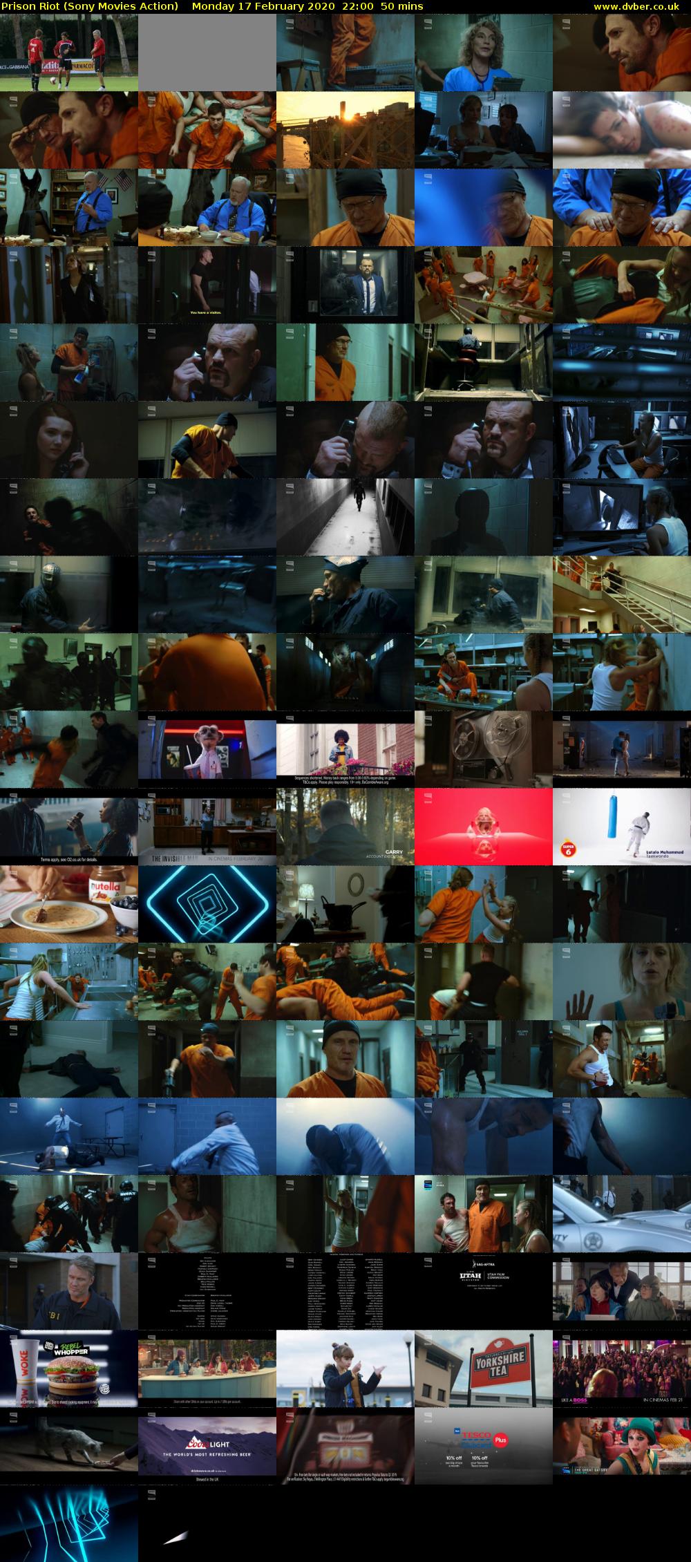 Prison Riot (Sony Movies Action) Monday 17 February 2020 22:00 - 22:50