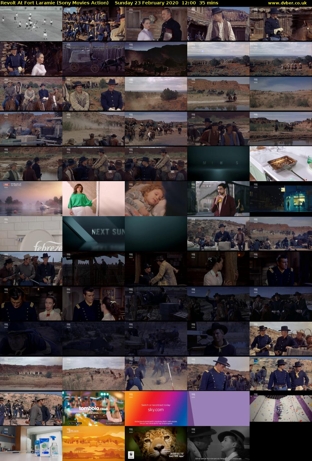 Revolt At Fort Laramie (Sony Movies Action) Sunday 23 February 2020 12:00 - 12:35