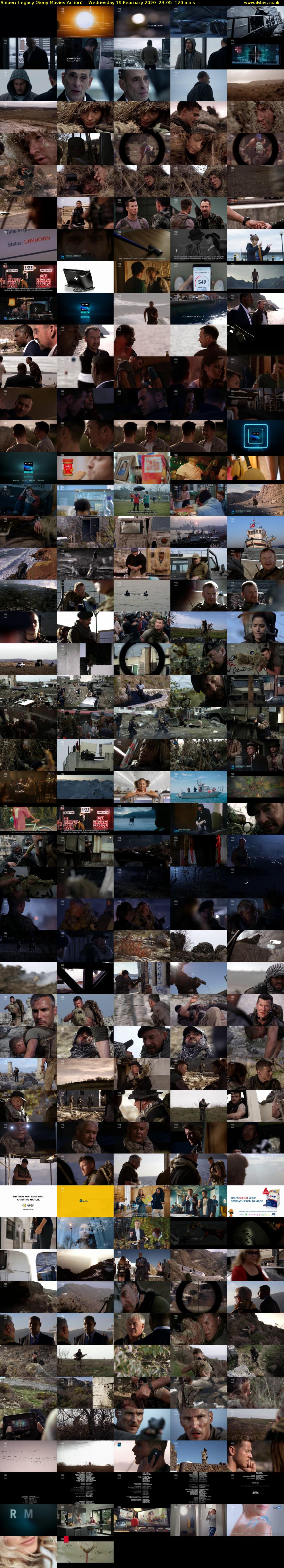 Sniper: Legacy (Sony Movies Action) Wednesday 19 February 2020 23:05 - 01:05