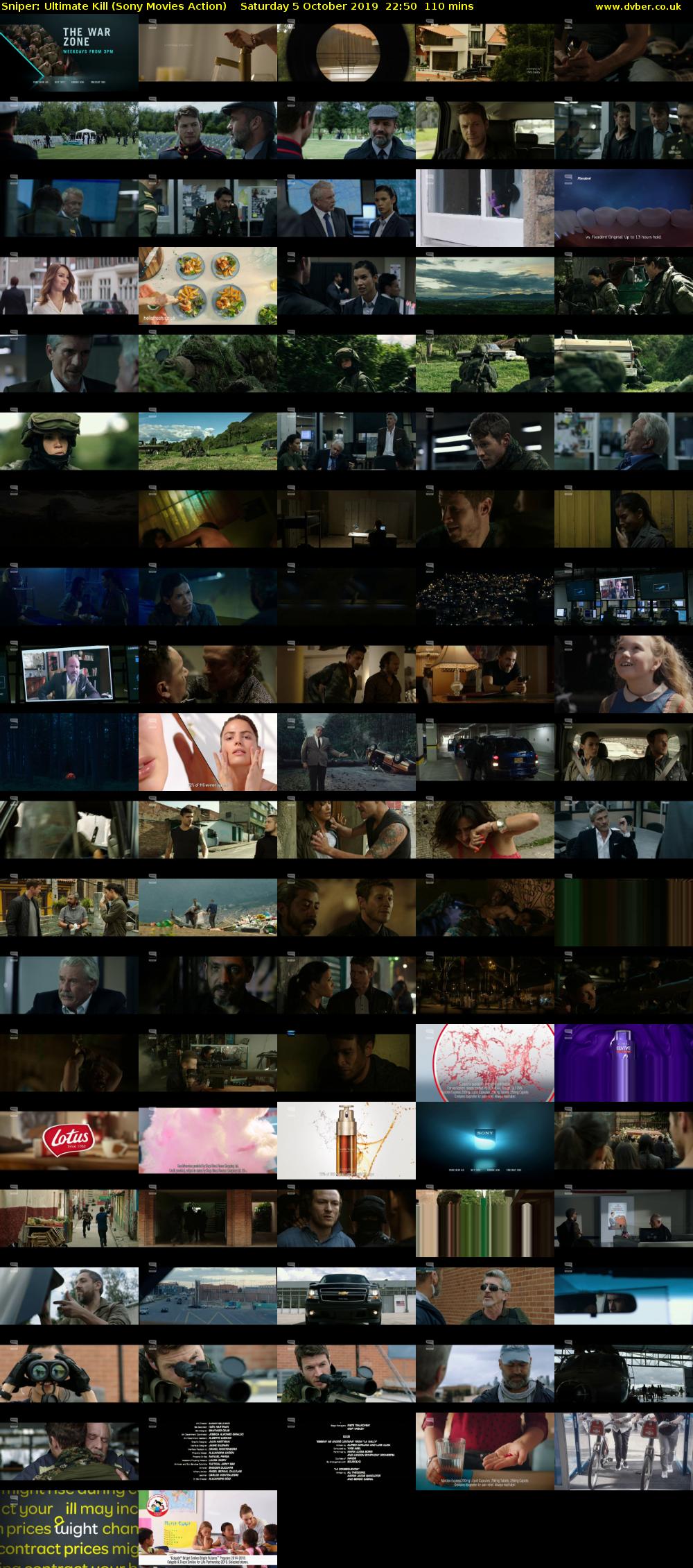 Sniper: Ultimate Kill (Sony Movies Action) Saturday 5 October 2019 22:50 - 00:40