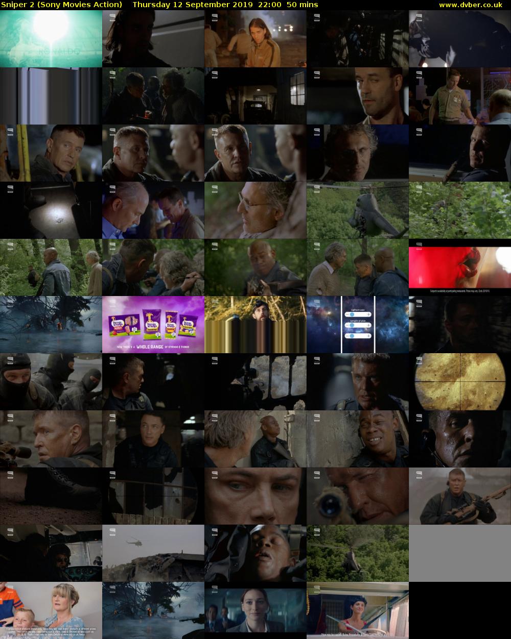 Sniper 2 (Sony Movies Action) Thursday 12 September 2019 22:00 - 22:50