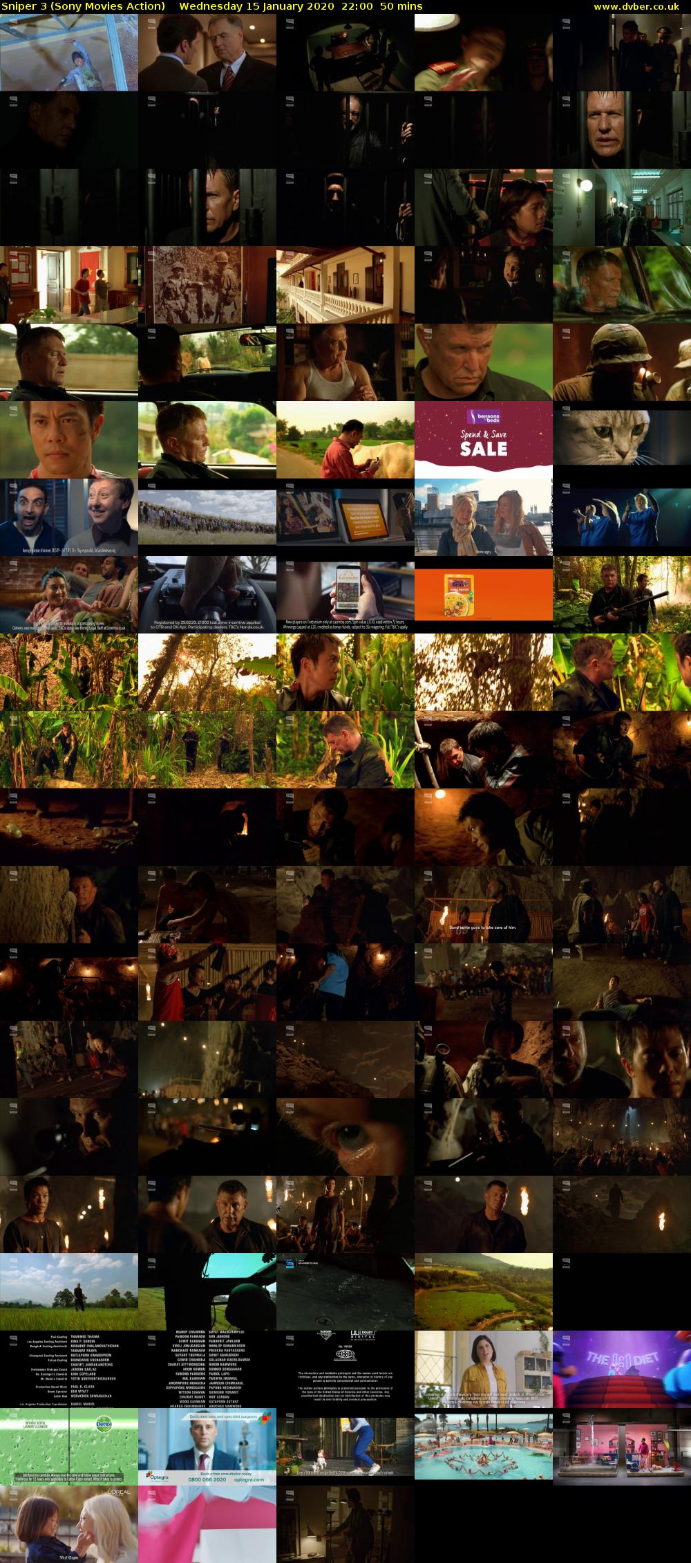 Sniper 3 (Sony Movies Action) Wednesday 15 January 2020 22:00 - 22:50