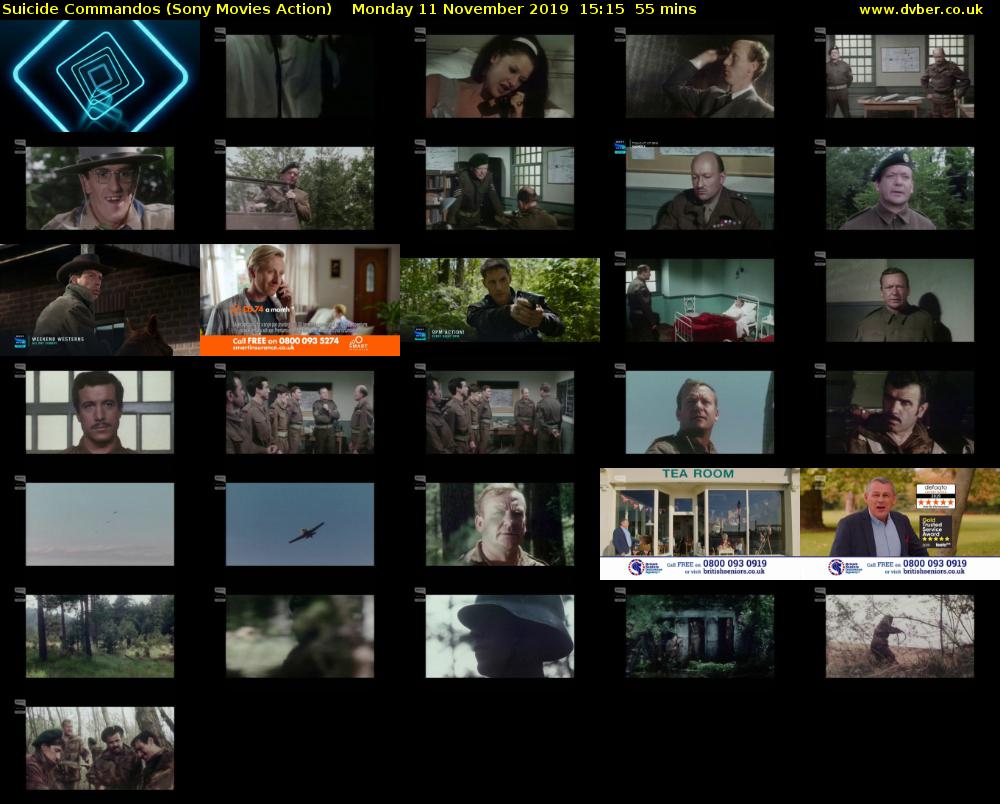 Suicide Commandos (Sony Movies Action) Monday 11 November 2019 15:15 - 16:10