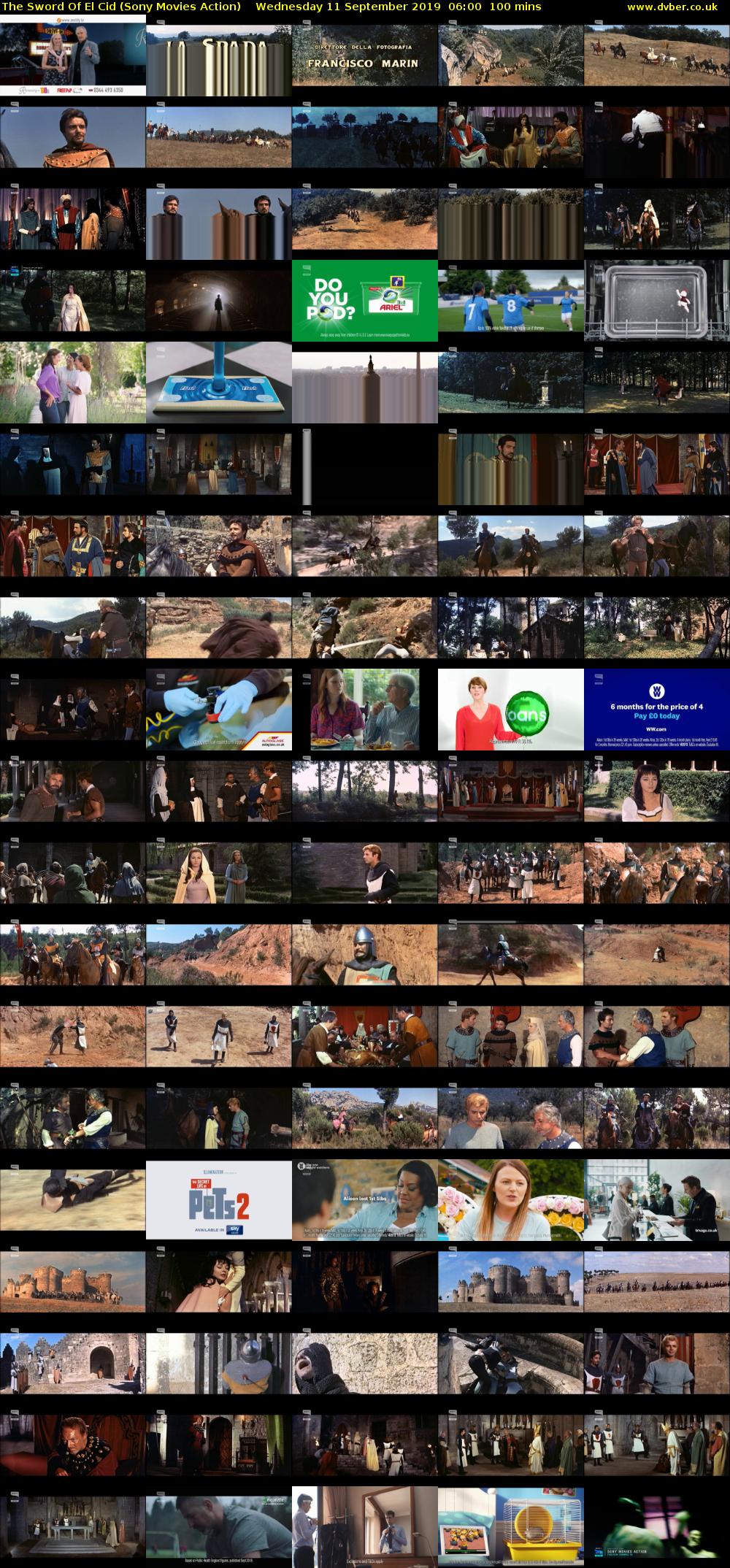 The Sword Of El Cid (Sony Movies Action) Wednesday 11 September 2019 06:00 - 07:40