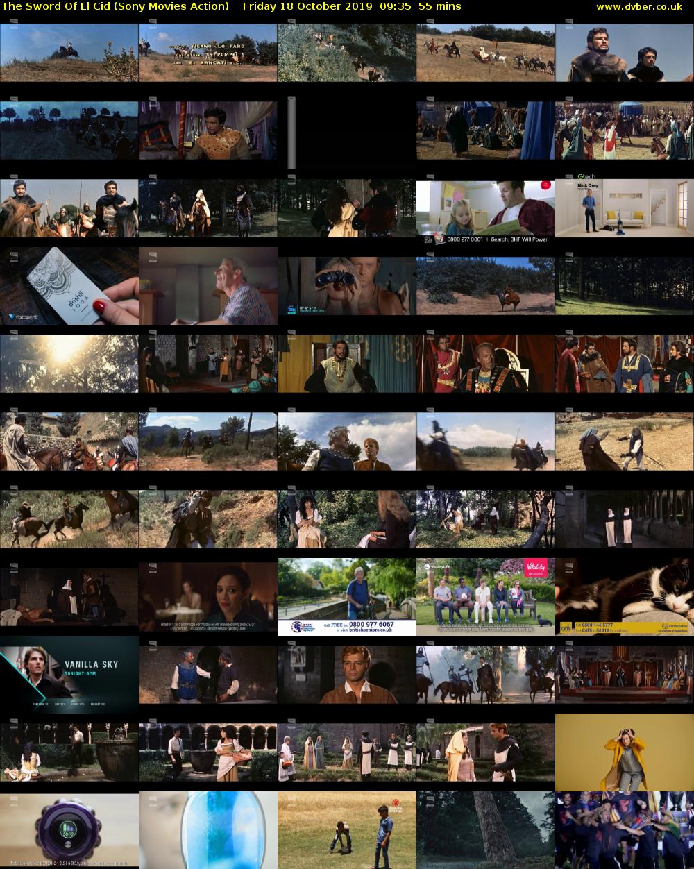 The Sword Of El Cid (Sony Movies Action) Friday 18 October 2019 09:35 - 10:30