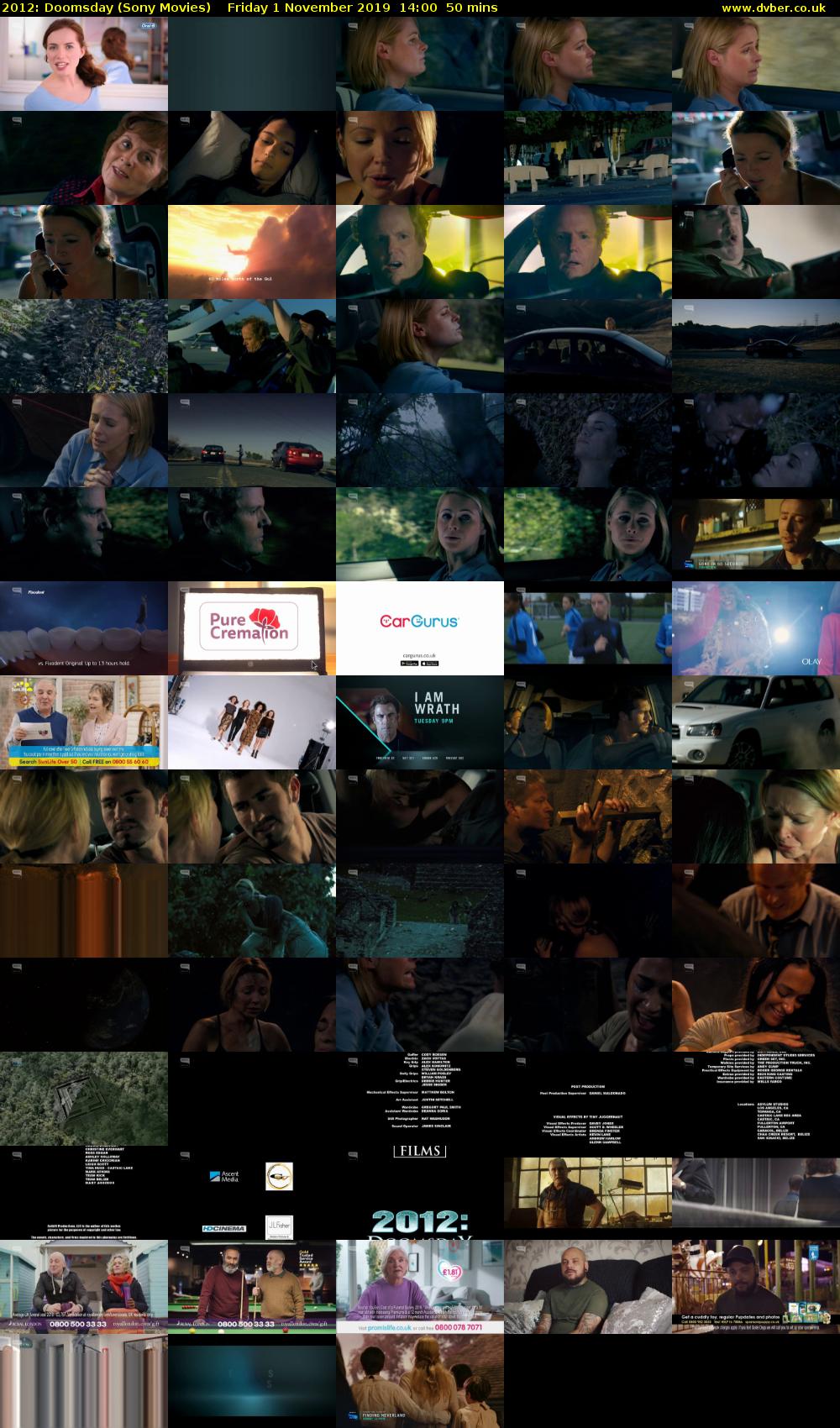 2012: Doomsday (Sony Movies) Friday 1 November 2019 14:00 - 14:50
