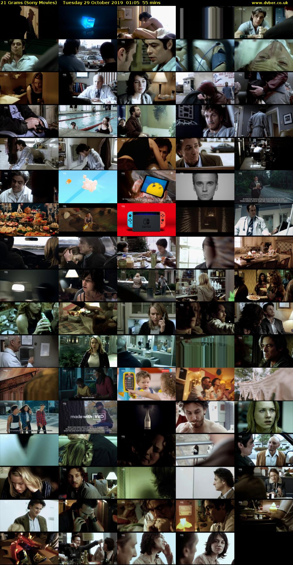 21 Grams (Sony Movies) Tuesday 29 October 2019 01:05 - 02:00