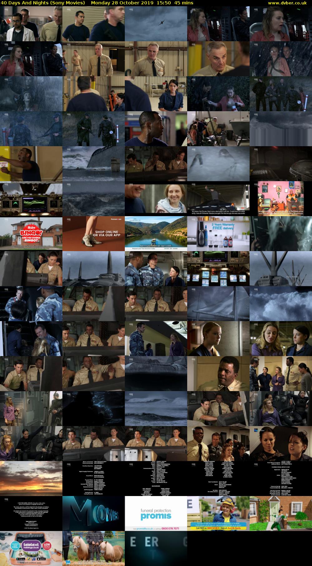 40 Days And Nights (Sony Movies) Monday 28 October 2019 15:50 - 16:35