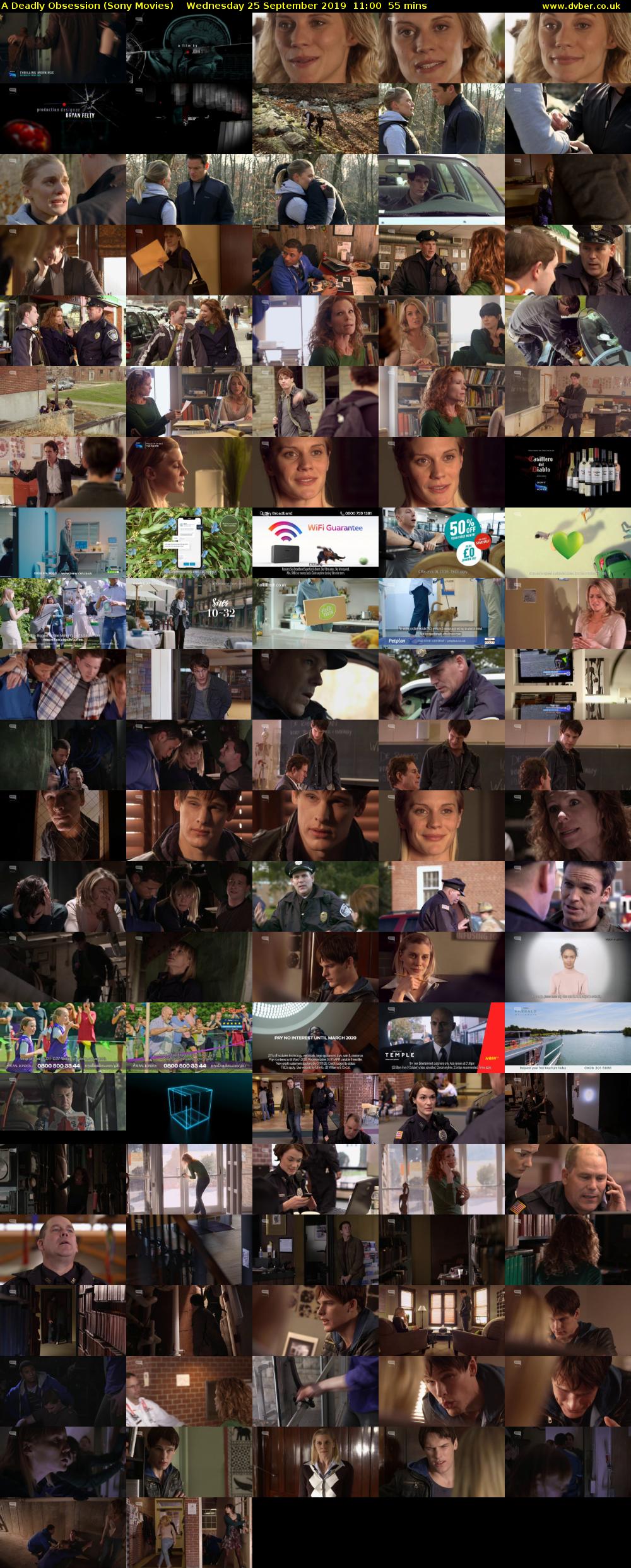 A Deadly Obsession (Sony Movies) Wednesday 25 September 2019 11:00 - 11:55