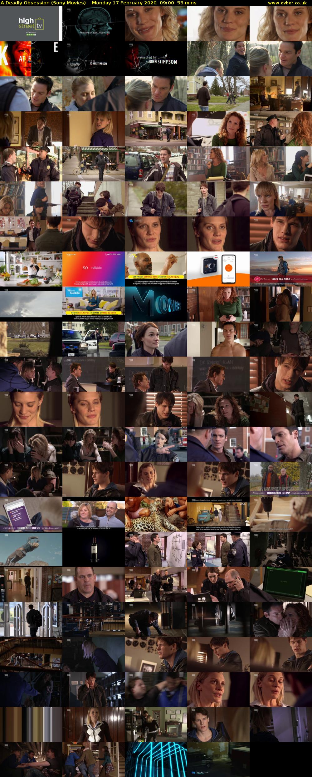 A Deadly Obsession (Sony Movies) Monday 17 February 2020 09:00 - 09:55