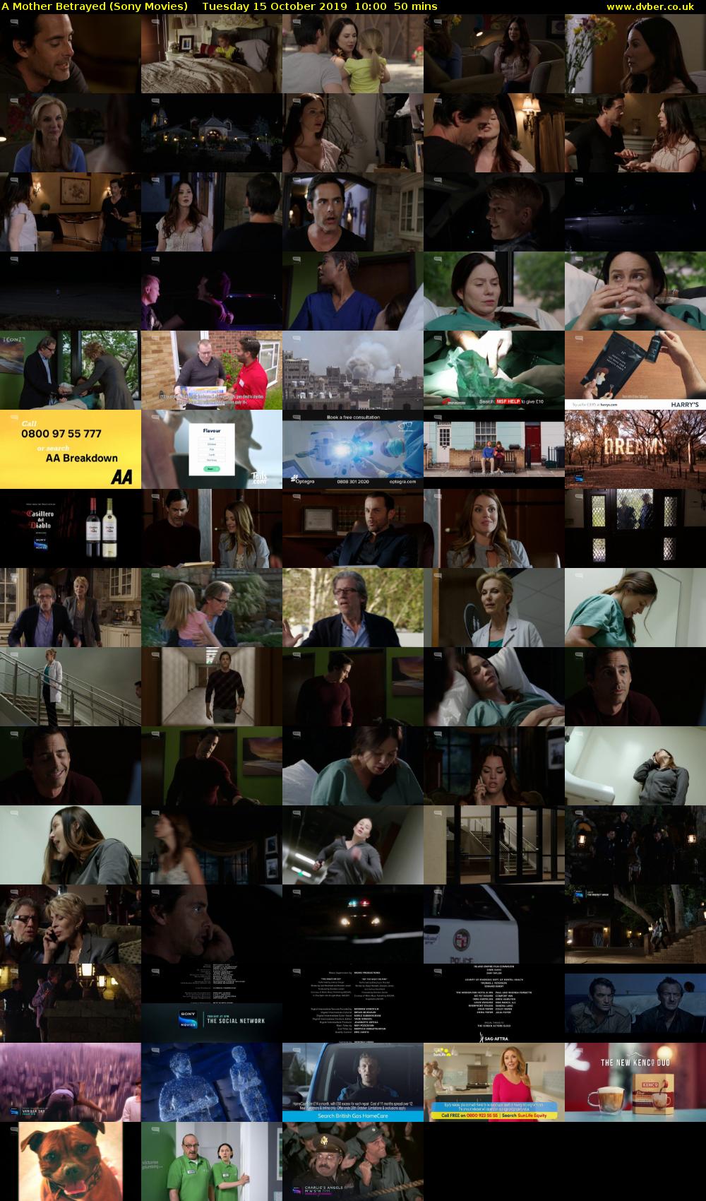 A Mother Betrayed (Sony Movies) Tuesday 15 October 2019 10:00 - 10:50