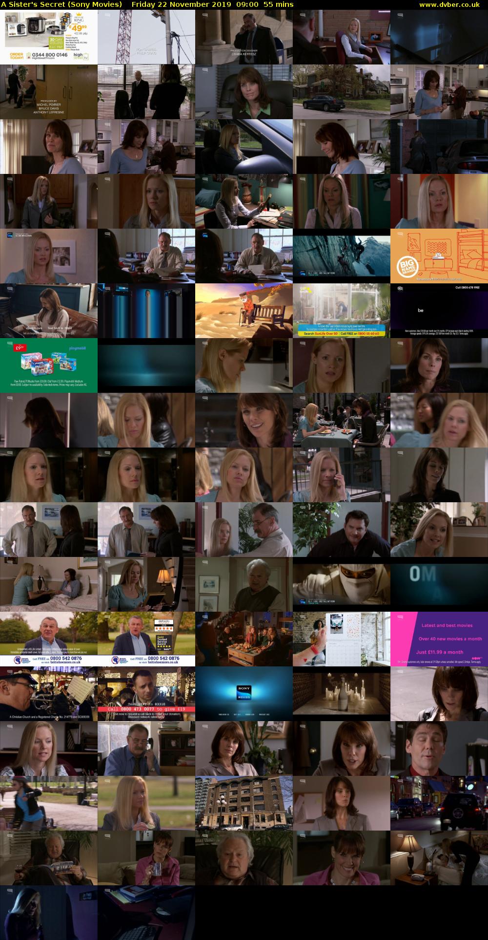 A Sister's Secret (Sony Movies) Friday 22 November 2019 09:00 - 09:55