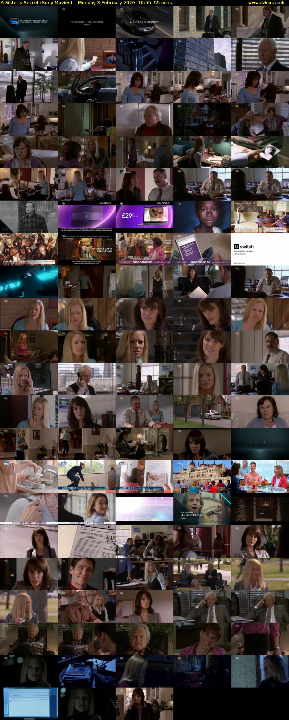 A Sister's Secret (Sony Movies) Monday 3 February 2020 10:55 - 11:50