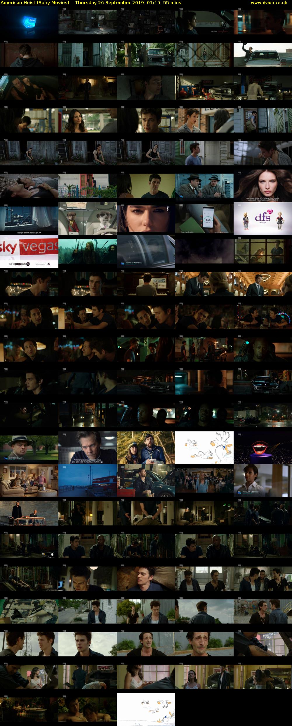 American Heist (Sony Movies) Thursday 26 September 2019 01:15 - 02:10