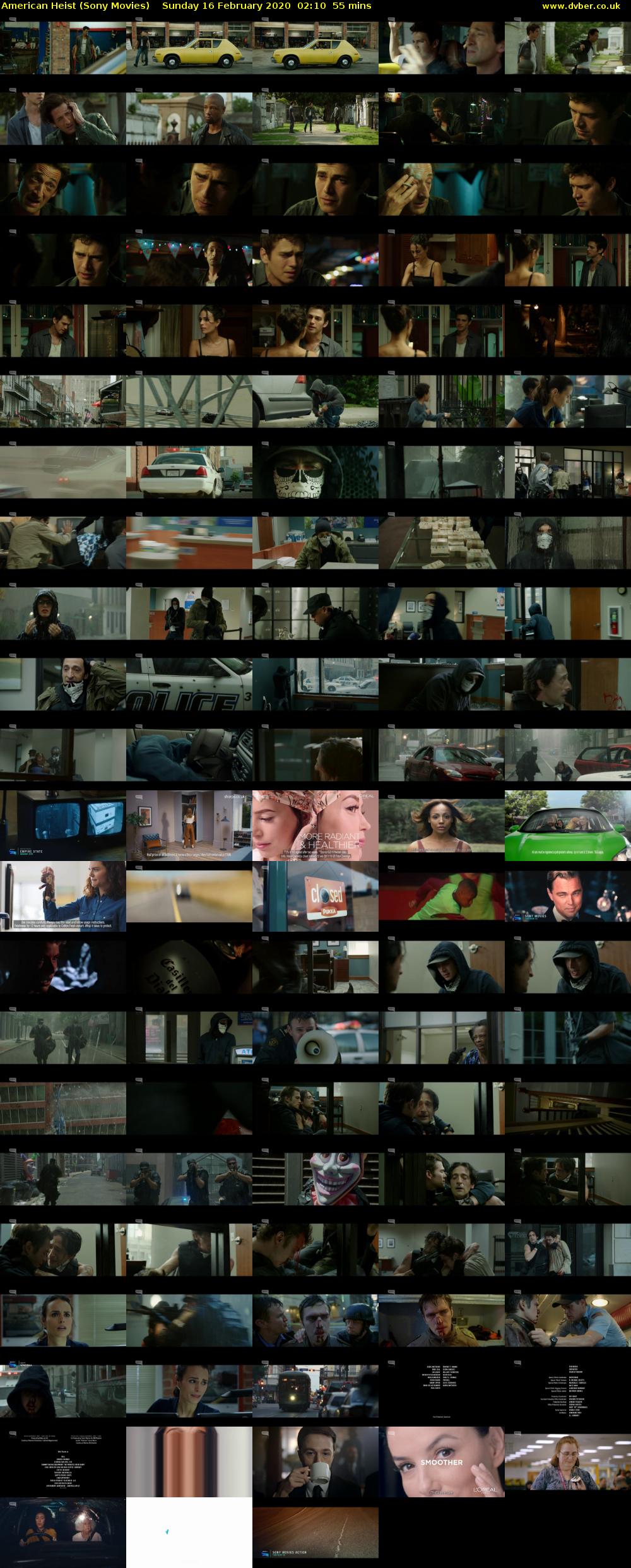 American Heist (Sony Movies) Sunday 16 February 2020 02:10 - 03:05