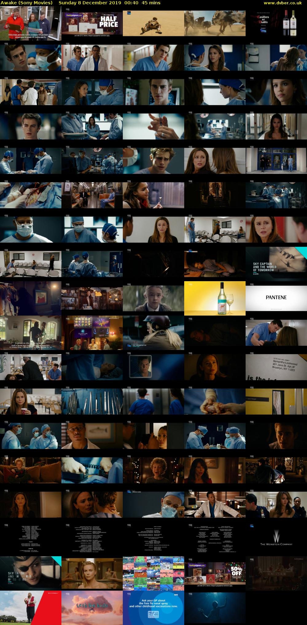 Awake (Sony Movies) Sunday 8 December 2019 00:40 - 01:25