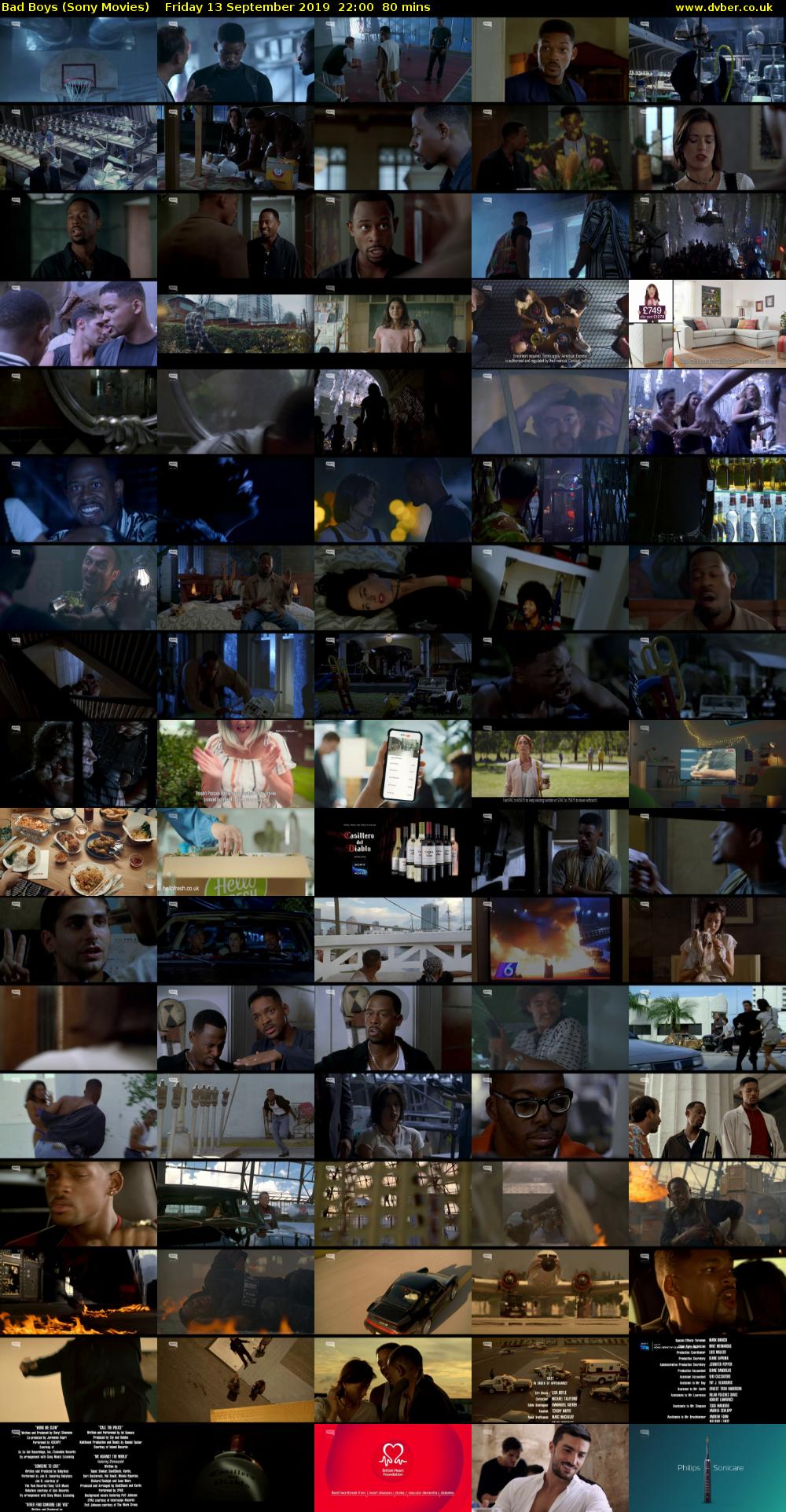 Bad Boys (Sony Movies) Friday 13 September 2019 22:00 - 23:20