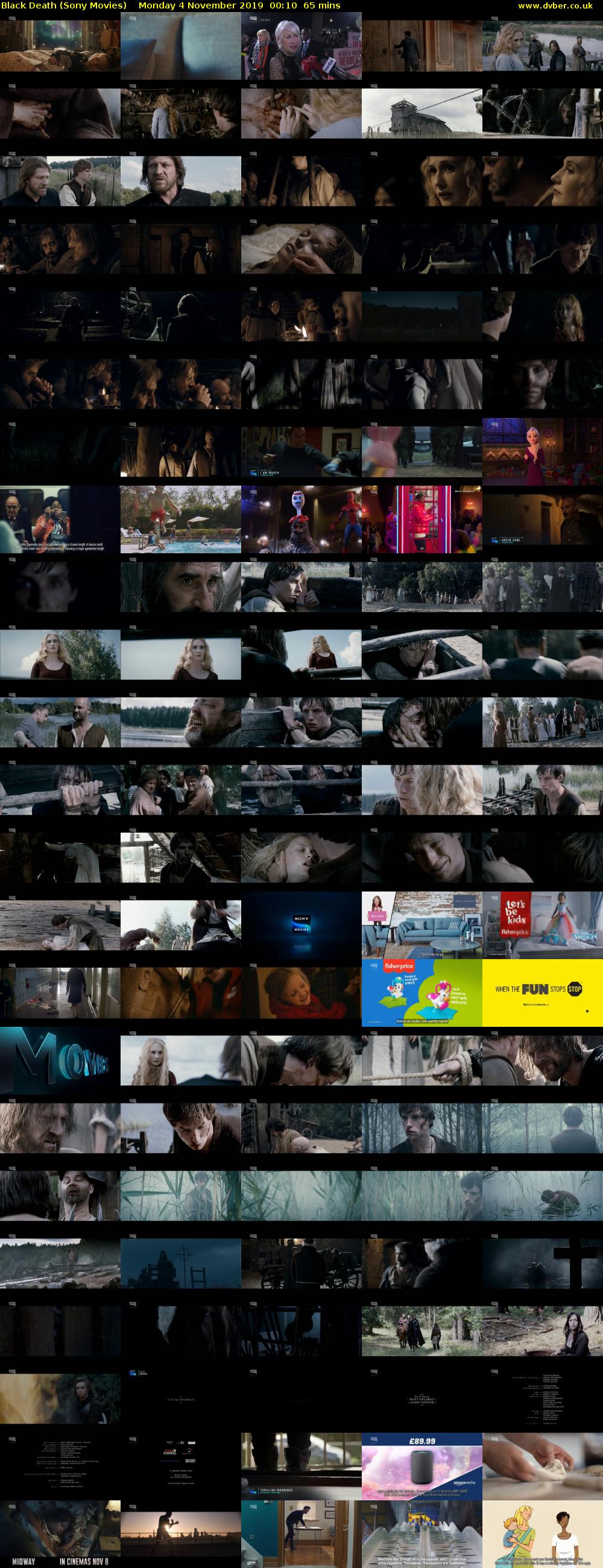 Black Death (Sony Movies) Monday 4 November 2019 00:10 - 01:15
