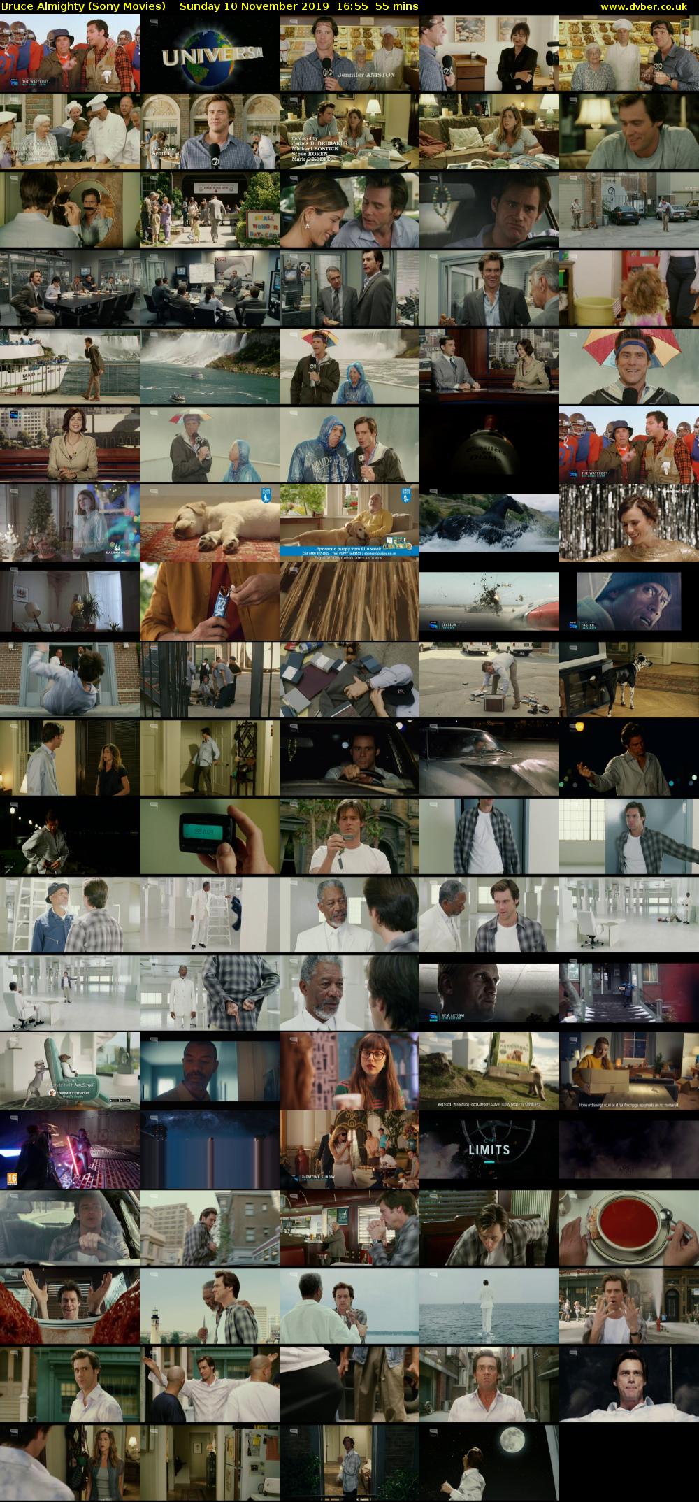 Bruce Almighty (Sony Movies) Sunday 10 November 2019 16:55 - 17:50