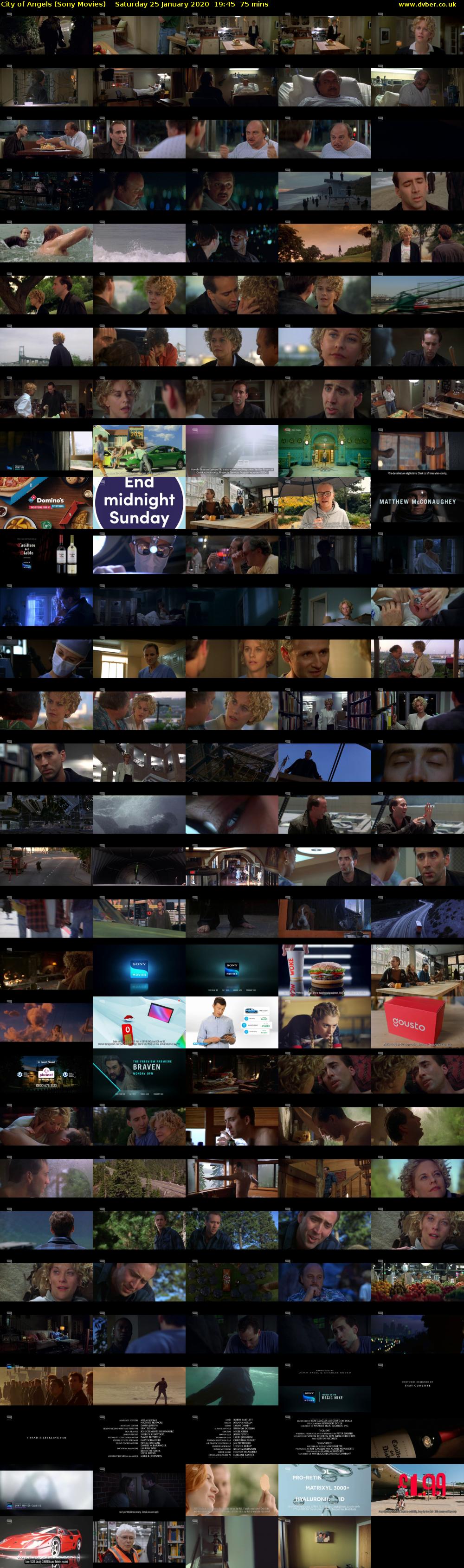 City of Angels (Sony Movies) Saturday 25 January 2020 19:45 - 21:00
