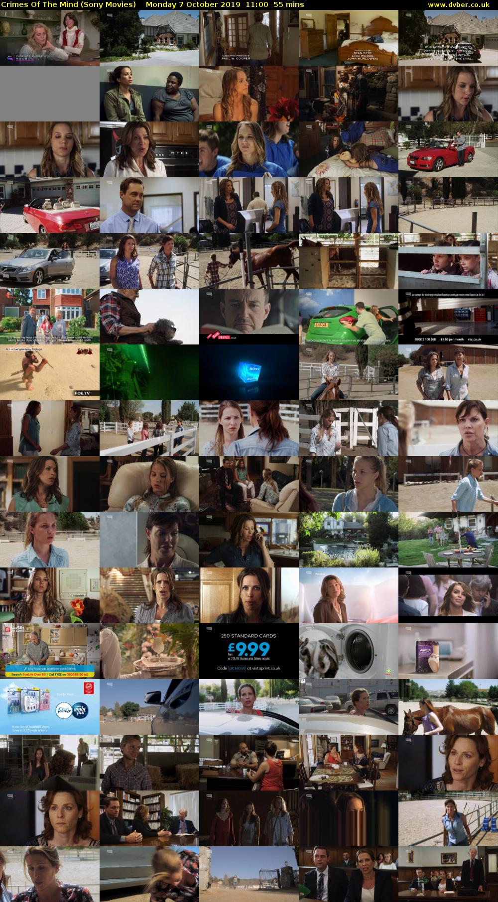 Crimes Of The Mind (Sony Movies) Monday 7 October 2019 11:00 - 11:55