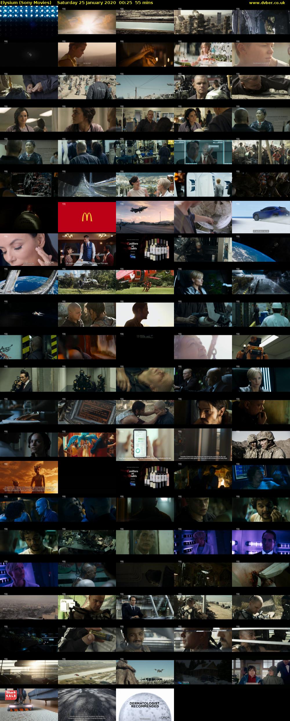 Elysium (Sony Movies) Saturday 25 January 2020 00:25 - 01:20