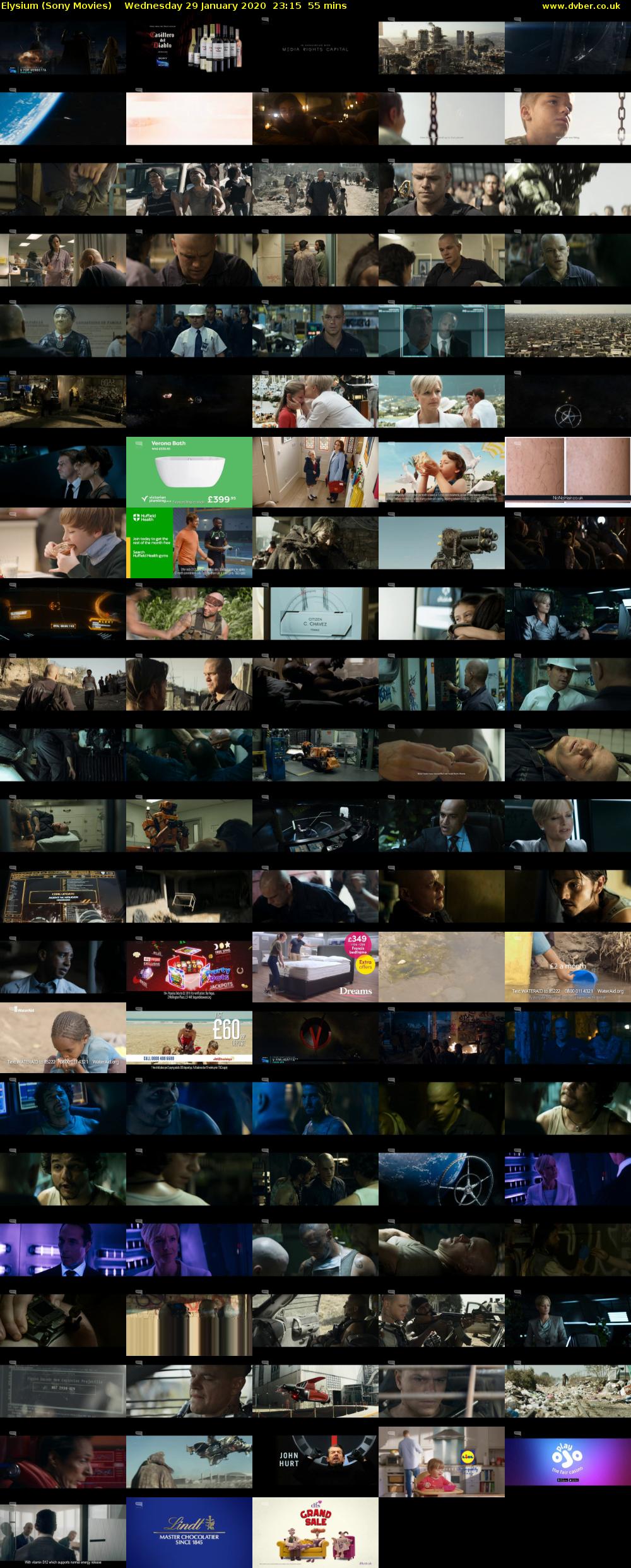 Elysium (Sony Movies) Wednesday 29 January 2020 23:15 - 00:10