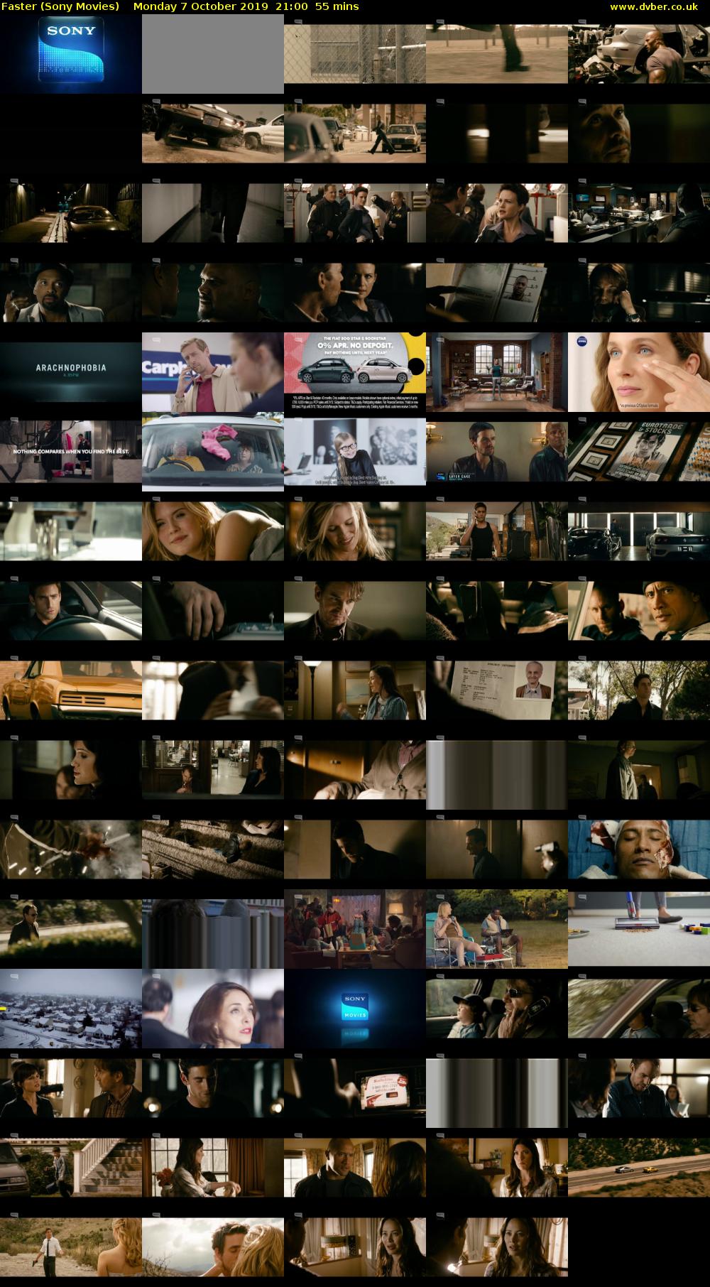 Faster (Sony Movies) Monday 7 October 2019 21:00 - 21:55