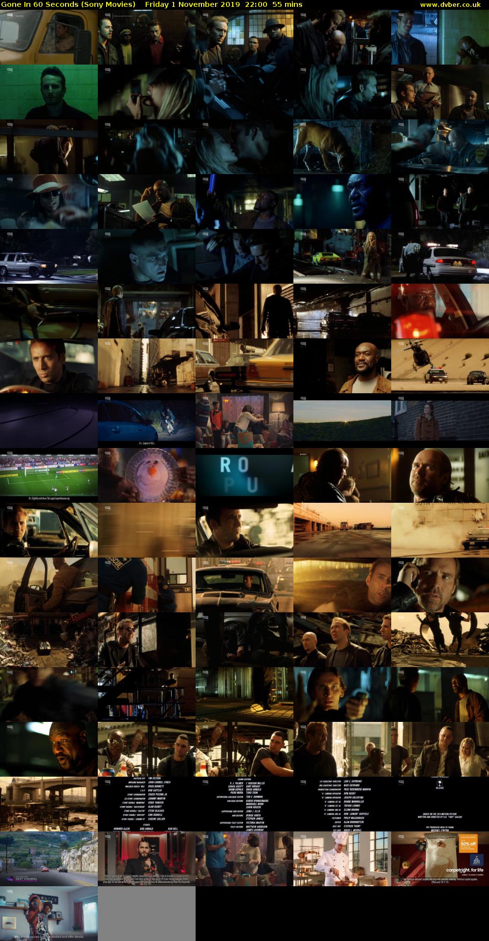 Gone In 60 Seconds (Sony Movies) Friday 1 November 2019 22:00 - 22:55