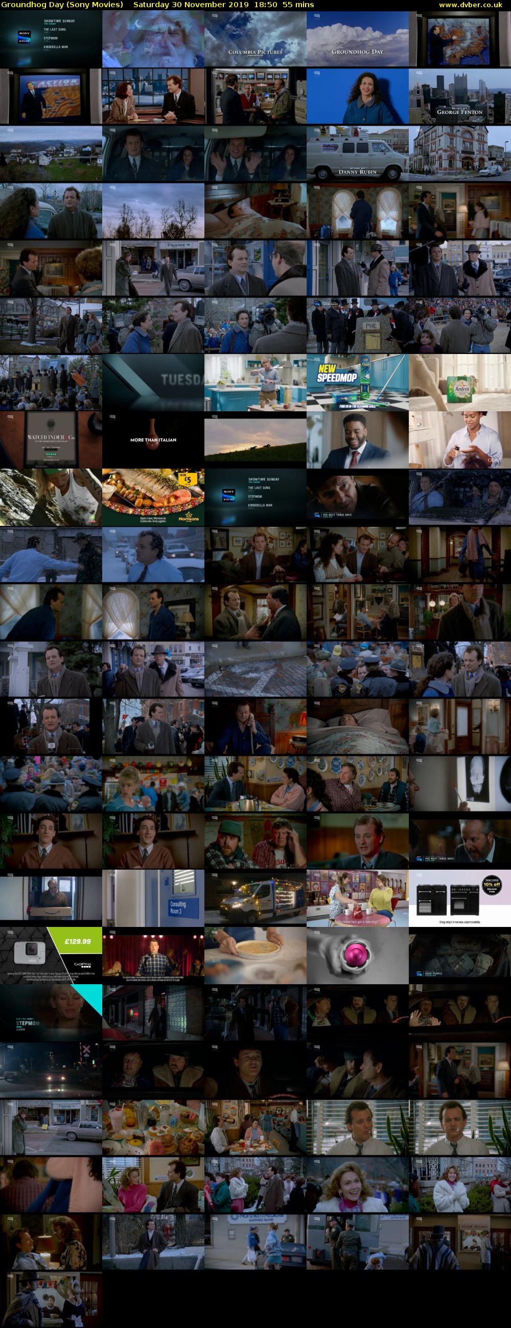 Groundhog Day (Sony Movies) Saturday 30 November 2019 18:50 - 19:45